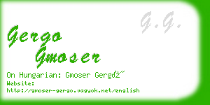 gergo gmoser business card